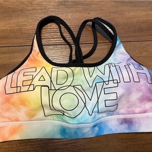 WITH Lead with Love Peloton Colorful Tie-Dye Sports Bra